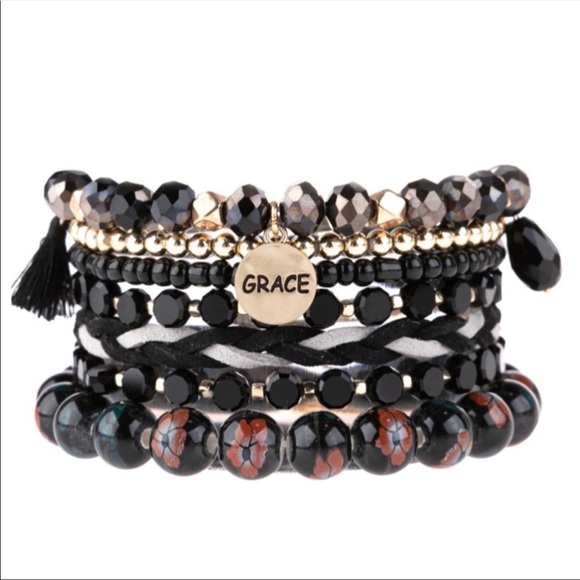 Private Label Jewelry - NWT GRACE MEATAL GRASS BEAD SET